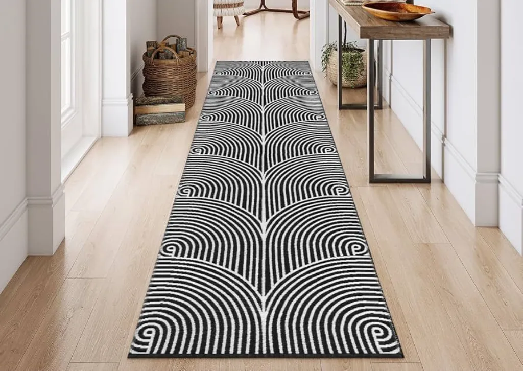 black lined Carpet Runner for hallway