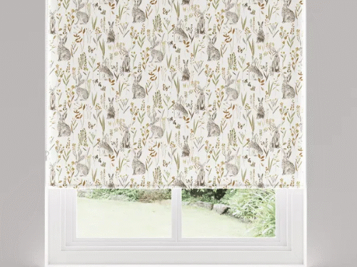 Hares Natural Blackout Roller Blind