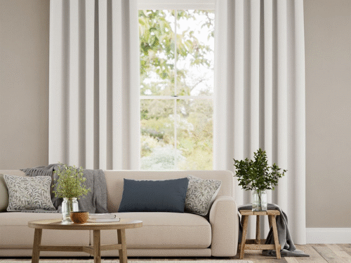 Bijou Linen Alabaster Curtains