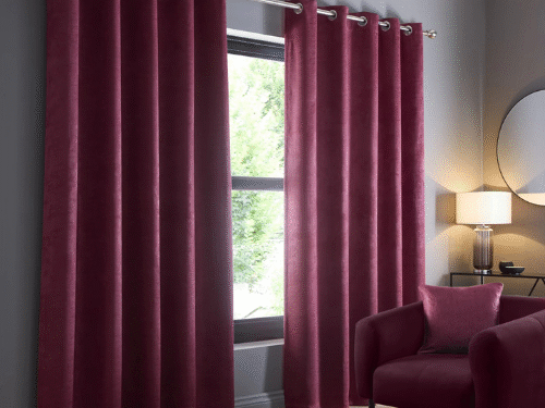 Eyelet Curtains Wine