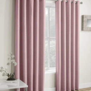 Ready Made Eyelet Curtains Blush