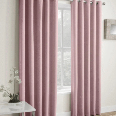 Ready Made Eyelet Curtains Blush
