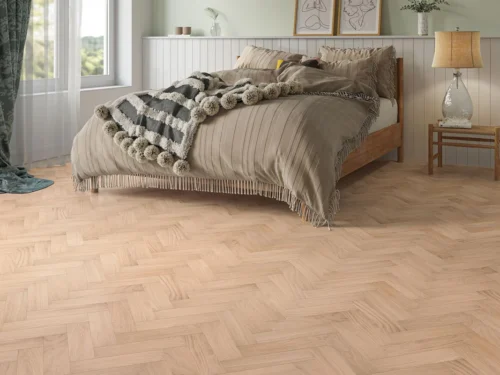 Home Choice Engineered Rustic Oak Herringbone 10mm x 80mm Natural Smooth UV Oiled Flooring