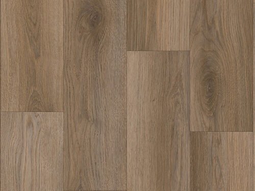 Brown Modern Wood Effect Anti-Slip Vinyl Flooring