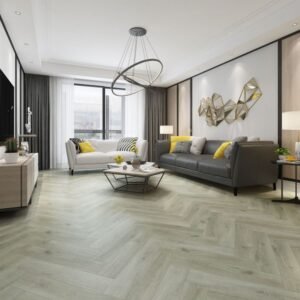 Naturelle Grey Chateau Herringbone SPC Rigid Click Vinyl Flooring