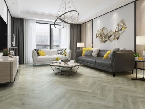Naturelle Grey Chateau Herringbone SPC Rigid Click Vinyl Flooring