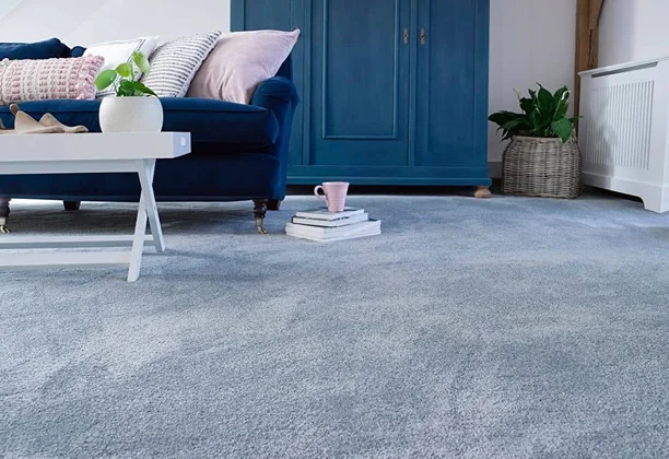 Acrylic Bedroom Carpet being measured before wall-to-wall installation in a residential room