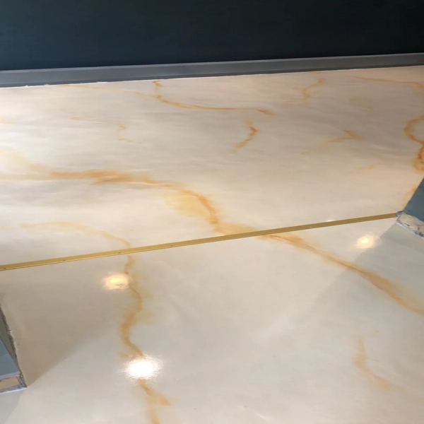 Amber Vein Marble Epoxy Flooring