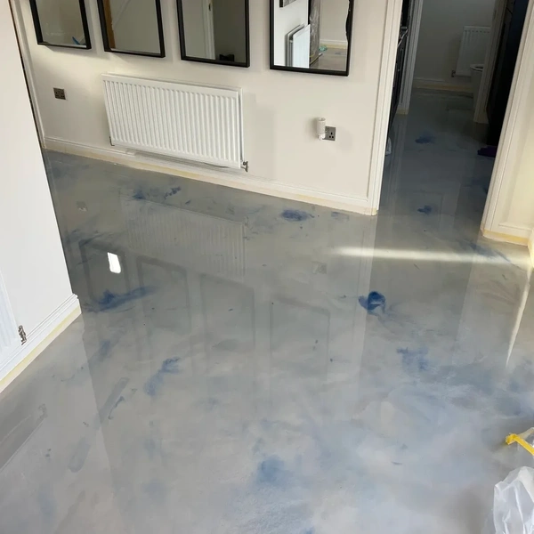 Arctic Blue Epoxy Flooring