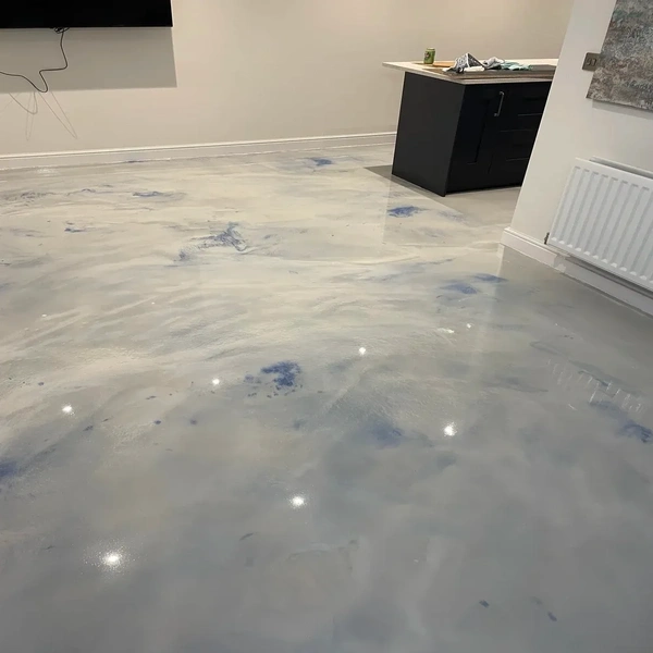 Arctic Blue Epoxy Flooring