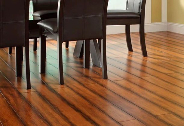 Bamboo Vertical Flooring surface close-up displaying vertical bamboo layers and fine material texture