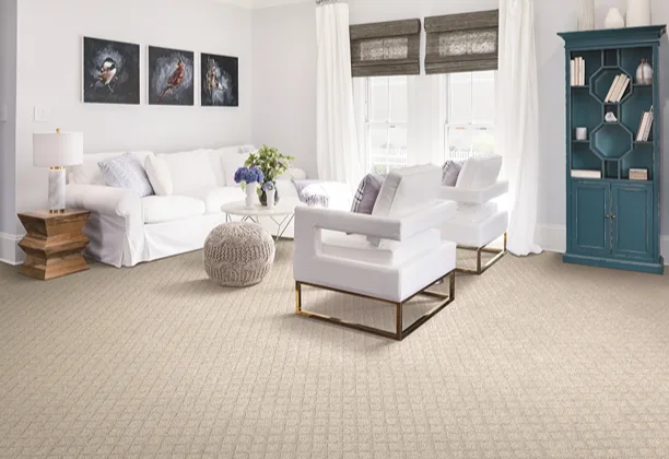 Berber Wide Area Wall to Wall Carpet installed across a spacious living room with seamless finish and textured surface