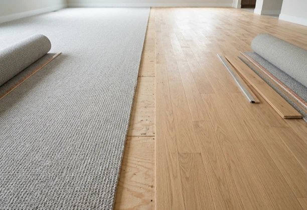 Blended Carpet Flooring with mixed fiber texture in living room installation area