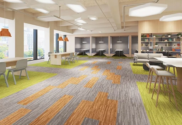Brick Pattern Planks showing textured surface design for interior flooring applications in residential rooms