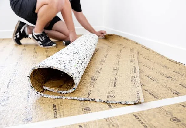 Carpet Underlay layered foam sheet for wall to wall carpet installation in rooms