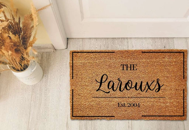 Custom-Made Door Mats with tailored sizes and materials shown for residential and commercial entrances