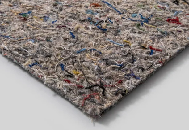 Felt Underlay Carpet roll showing dense felt layers for flooring support