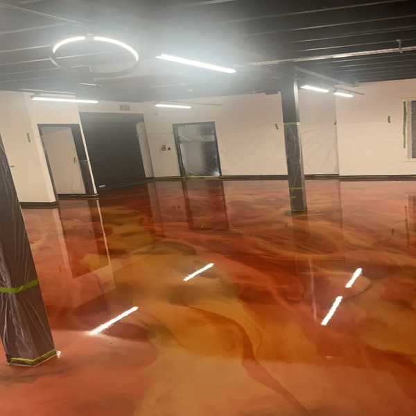 Fire Amber Epoxy Flooring