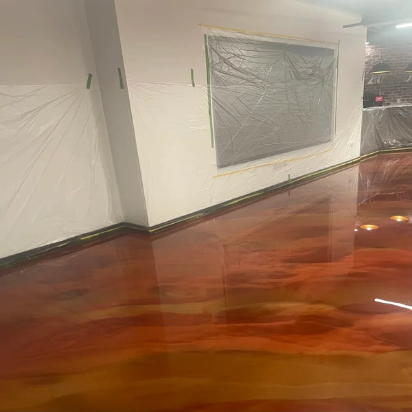 Fire Amber Epoxy Flooring