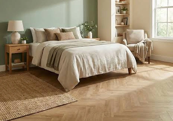 Flooring Dubai project showing professional floor fitting after accurate room measurements