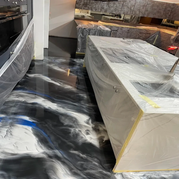 Galaxy Blue Epoxy Flooring