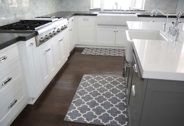 Kitchen Door Mats with non-slip surface detail for entryway use in residential kitchen spaces