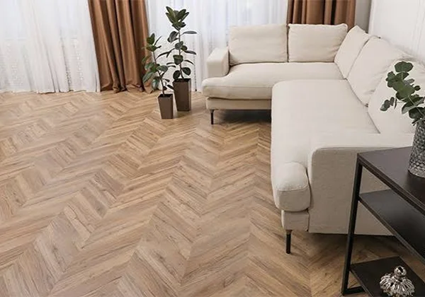 LVT Flooring samples arranged by color, texture, and plank size for interior design selection