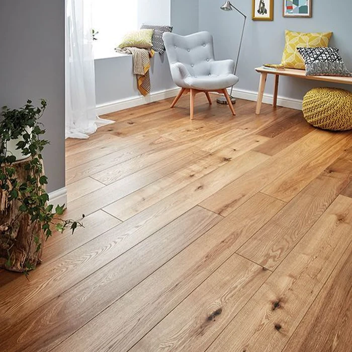 Laminate Wood Flooring close-up showing beveled edges and realistic timber surface details