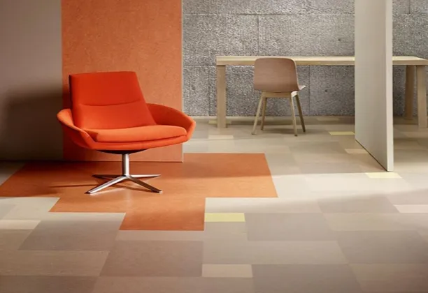 Linoleum Flooring rolls with durable surface texture for commercial interior spaces