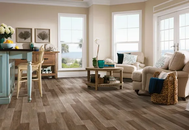 Linoleum flooring in Dubai, featuring an eco-friendly and durable surface with a modern design.