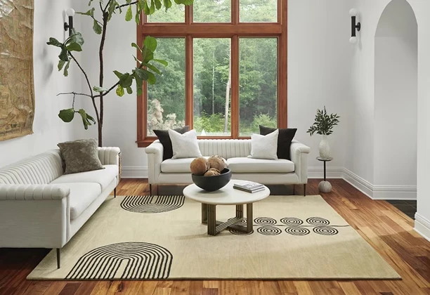 Living Room Carpet Rugs with textured patterns placed in modern seating areas for home flooring decor