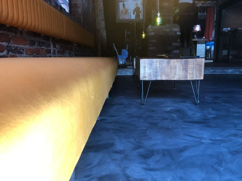 Midnight Blue Metallic Epoxy Flooring