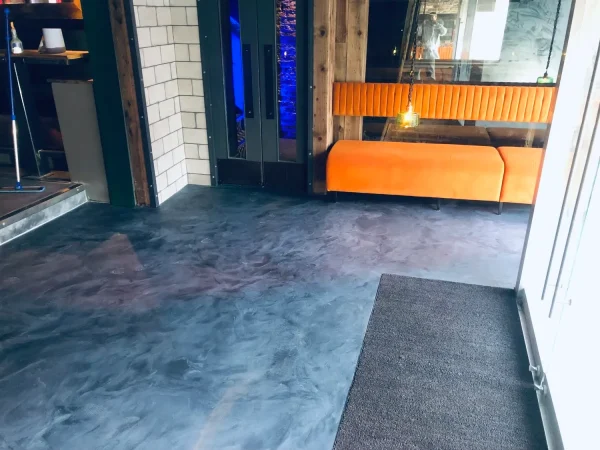 Midnight Blue Metallic Epoxy Flooring