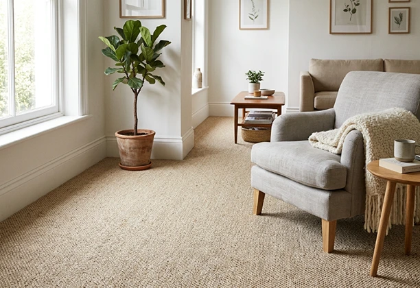 Natural Carpet Flooring wool fiber texture close-up showing woven detail for residential interior surfaces