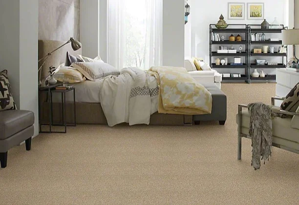 Olefin Bedroom Carpet surface showing dense fiber texture and low-pile weave for indoor use