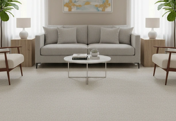 Olefin Broad Loom Wall to Wall Carpets installed across a modern office floor with seamless finish and uniform texture