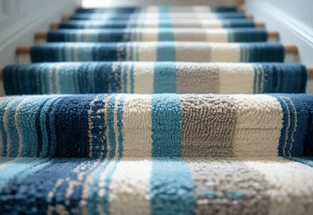 Olefin Stair Carpet in modern hallway stairs showing full floor coverage