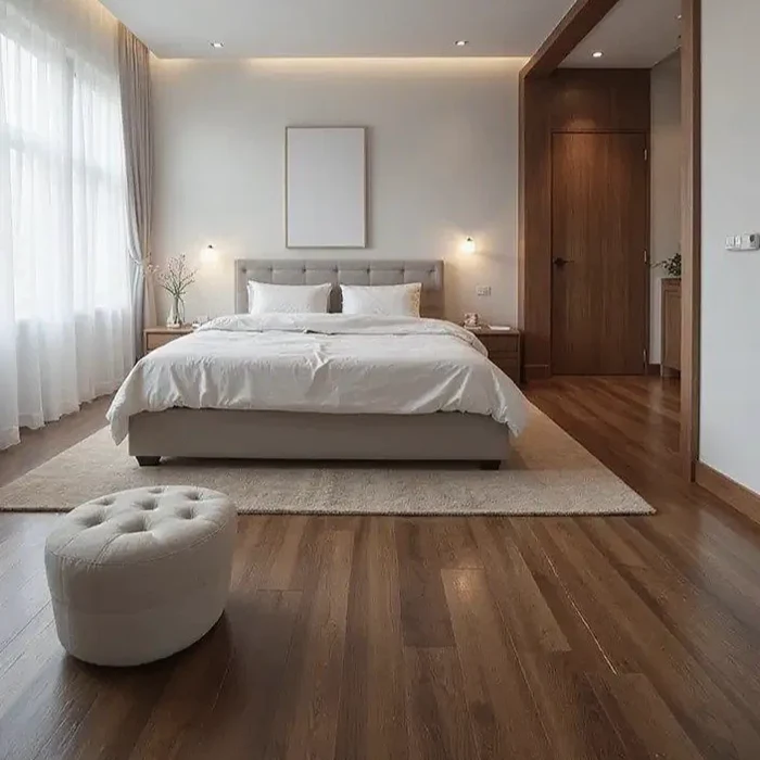 Parquet Wood Flooring close-up highlighting geometric joints and natural timber grain texture