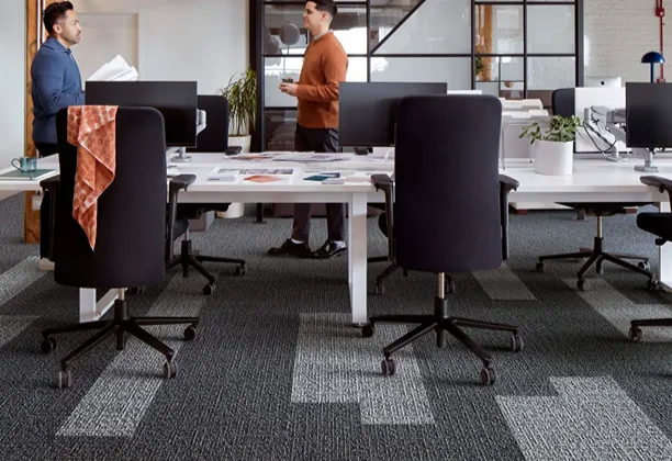 Polyester Office Carpet roll texture detail for office flooring material close view