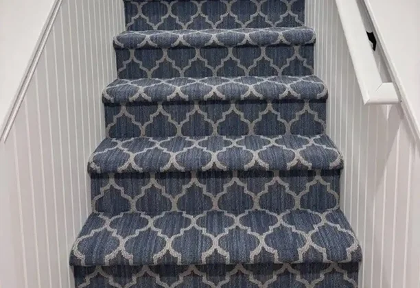 Polyester Stair Carpet Dubai showing textured fabric detail and step coverage