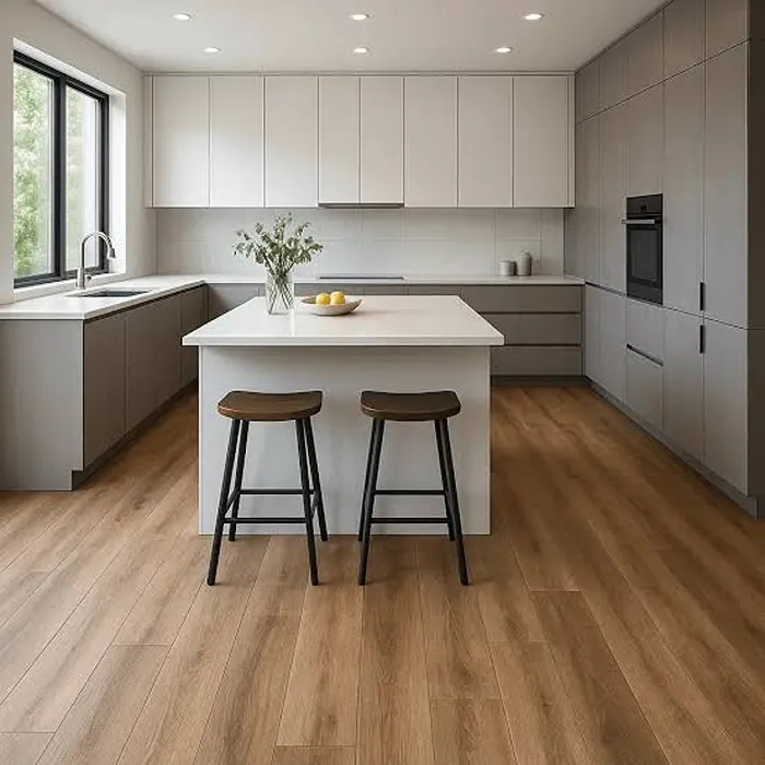 Professional installation of modern SPC flooring with stylish wood texture design for residential and commercial interiors in Dubai.