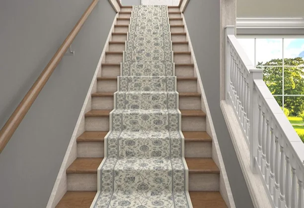 Stair Carpet Installation before and after staircase carpet replacement
