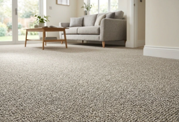 Synthetic Carpet Flooring roll texture with close-up fibers for indoor residential and office areas