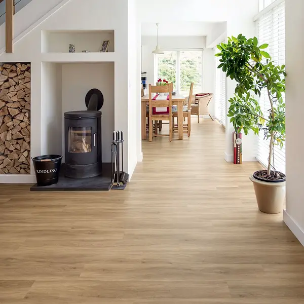 Vinyl Flooring After completed with precise plank fitting and uniform floor finish