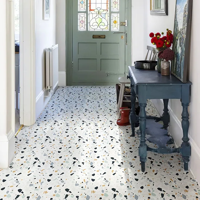 Vinyl Flooring Hallways installation showing straight layouts along narrow passageways