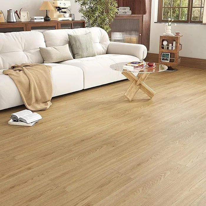 Vinyl Flooring Living Rooms featuring realistic wood-look surfaces beneath furniture