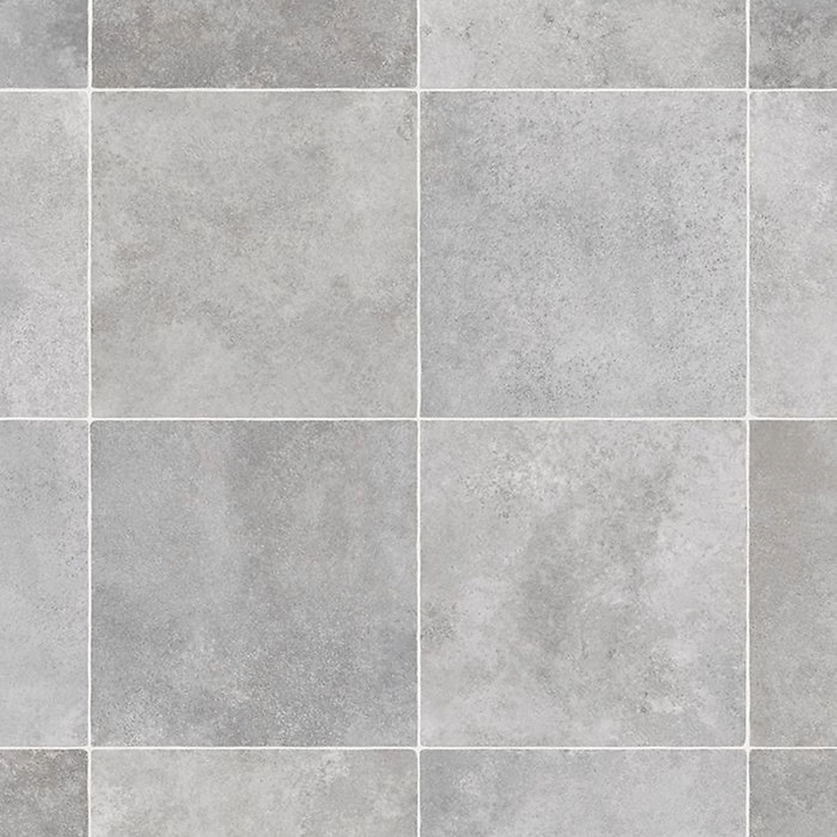 Grey Tile Effect Anti-Slip Vinyl Flooring - Image 2