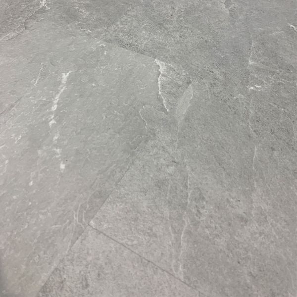 Naturelle Pale Grey Slate Tile SPC Rigid Core Click Vinyl Flooring - Image 2