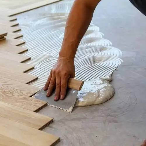 wooden subfloor installation