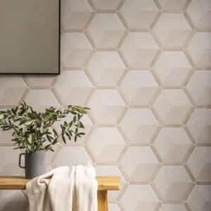 Beige Hexagon Flooring